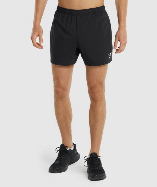 Panske Šortky Gymshark Arrival 5" Čierne | DK8176032